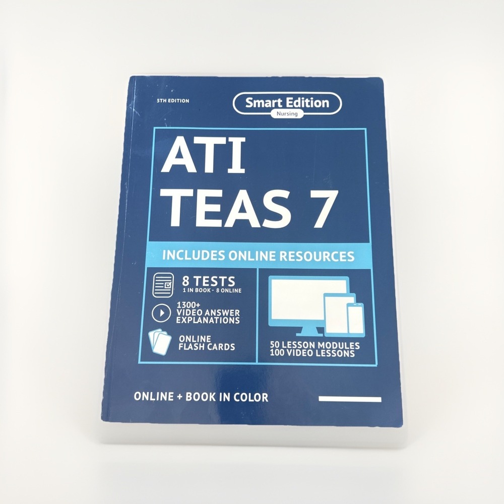 ATI TEAS‎ 7 Study Guide Smart Edition 5th Ed Online + Book (d42)